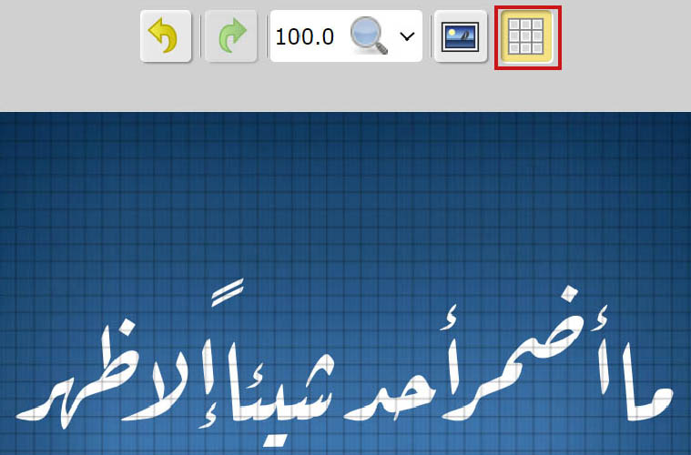 أداة إظهار / إخفاء الشبكة